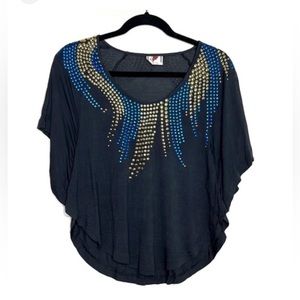 Y2K Free People Batwing Top